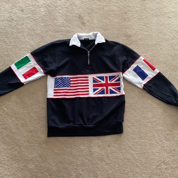 Brandy Melville flag sweatshirt - Picture 1 of 5